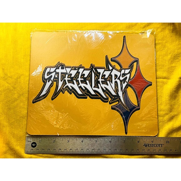 Brand New Steelers Graffiti Football Mouse Pads 9.4x8 in - Picture 1 of 2